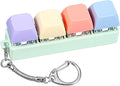 Mabor Fidget Keyboard Clicker, Keyboard Keychain of 4 Colors Decompression Keycap Button Stress Relief Gifts for Adult Women to Relief Stress Pass Time