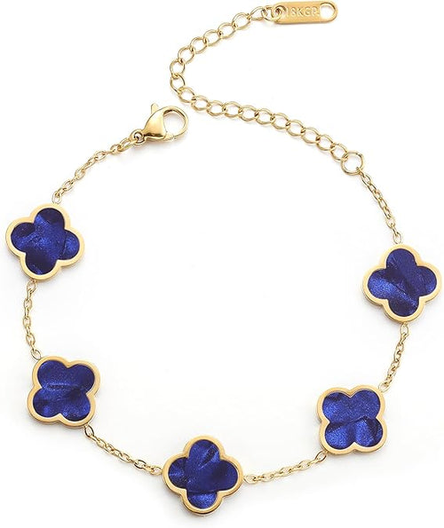 18K Gold Clover Lucky Bracelet