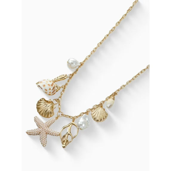 Starfish & Shell Charm Necklace